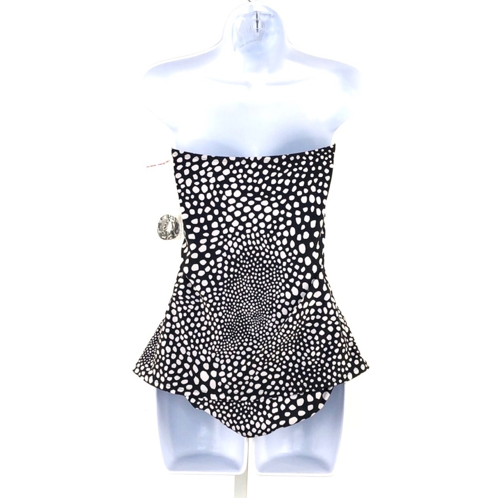 Old Navy Black White Printed Convertible Swim Suit - Picture 4 of 8